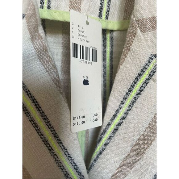 Maeve X Anthropologie Danielle Striped oversize Boyfriend Blazer XS - Picture 12 of 14